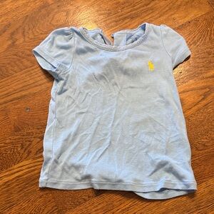 Polo by Ralph Lauren Kids Light Blue Tee with Yellow Logo